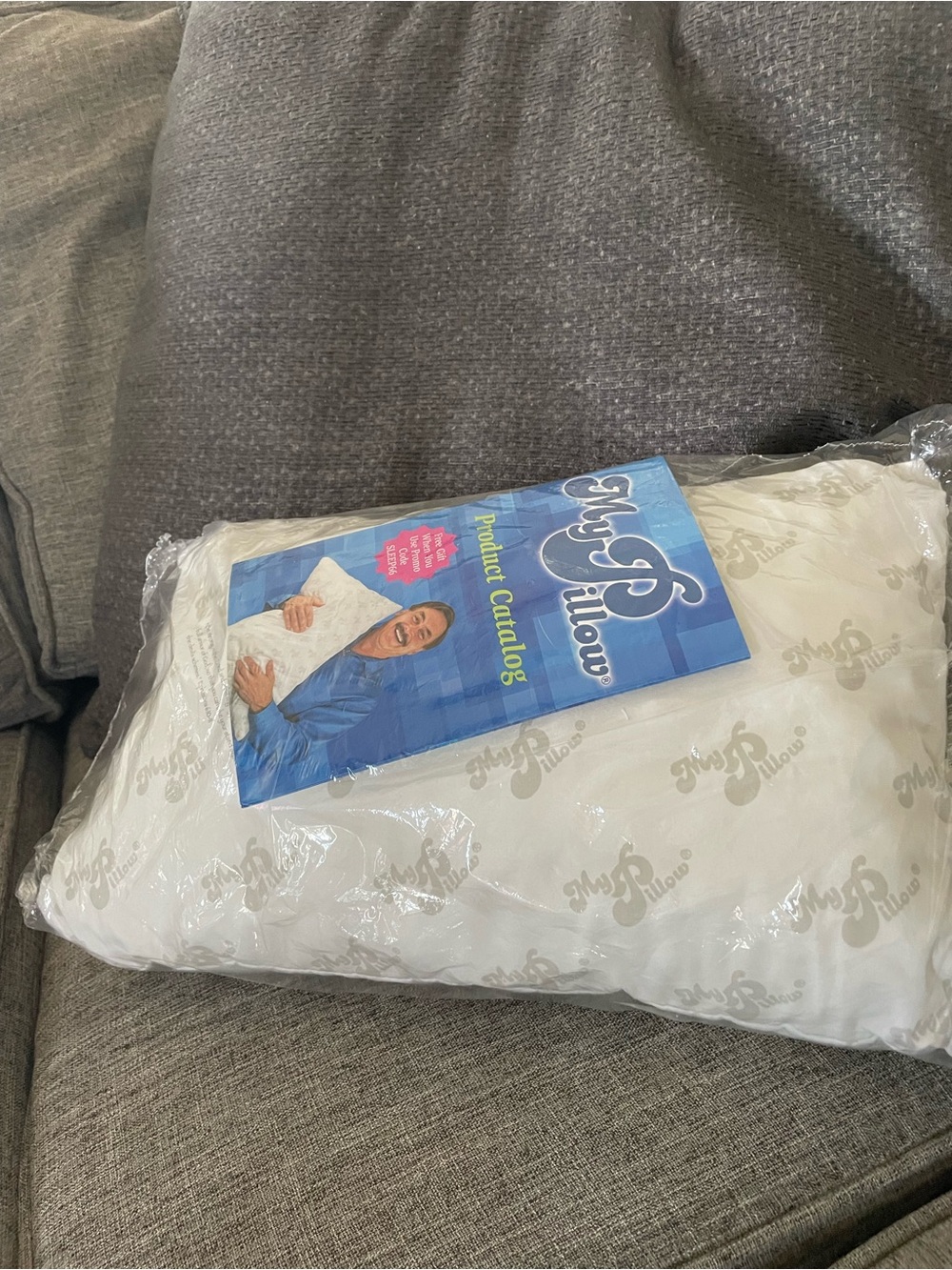 My Pillow Multi-Use Travel size 12” x 18” 100%COTTON LOGO PILLOW